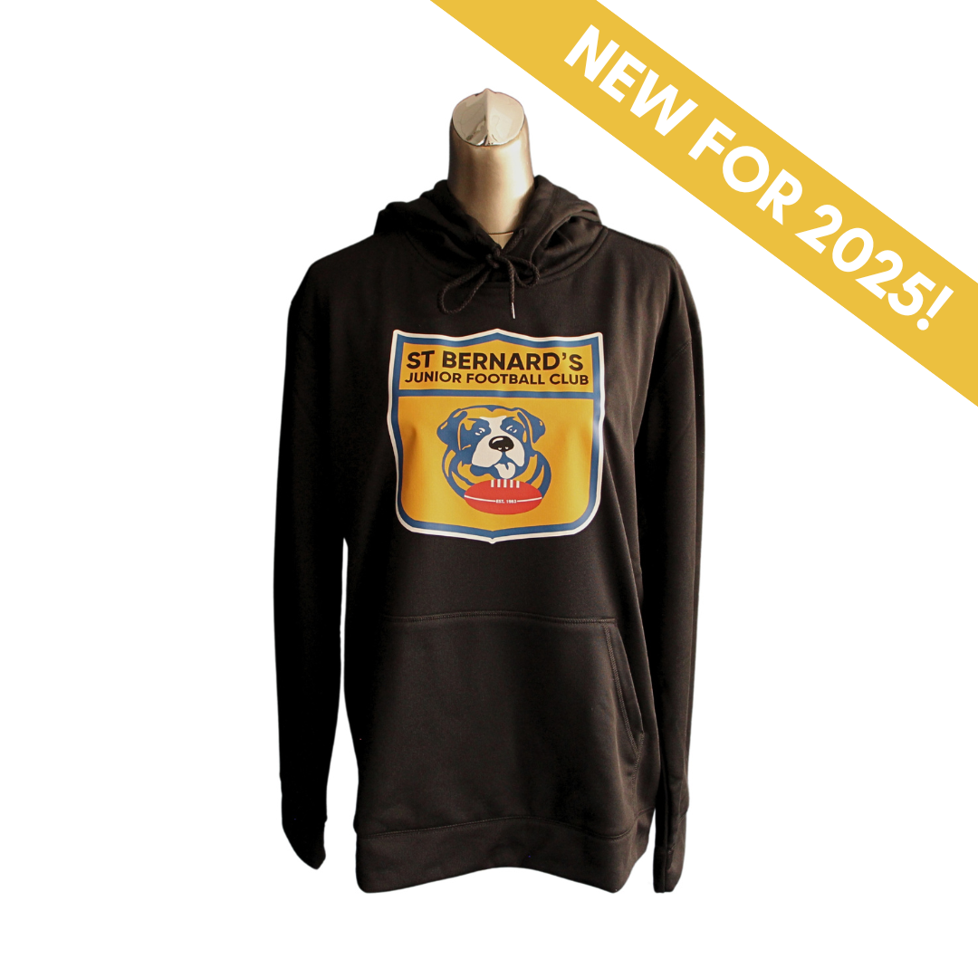 St Bernards Adult Crest Hoodie - 2025 Black Edition!