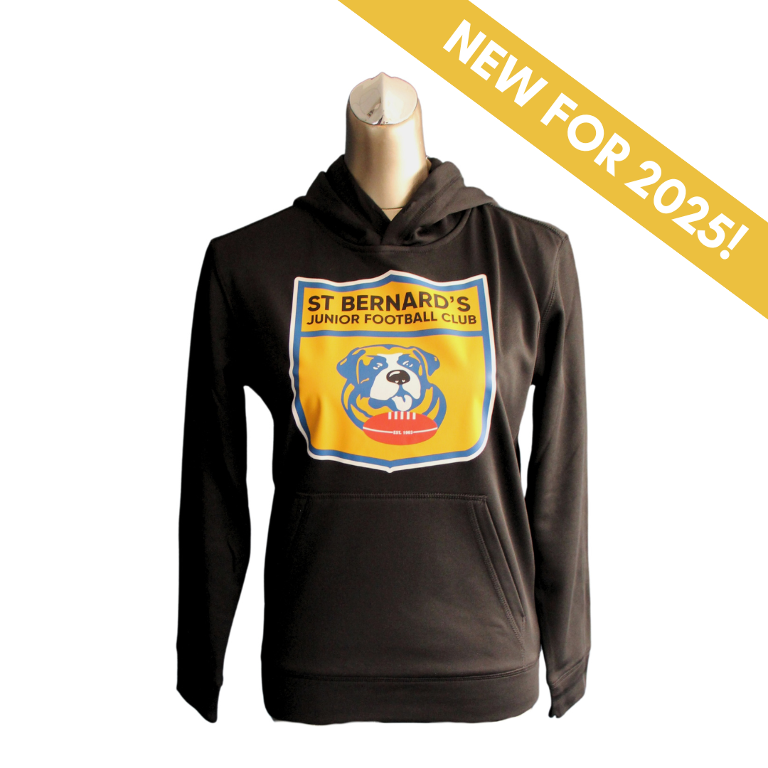 St Bernards Kids Crest Hoodie - 2025 Black Edition!