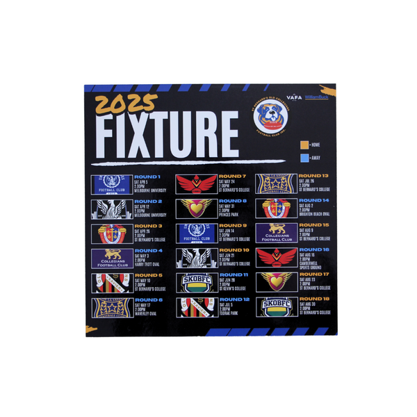 St Bernards 2025 Seniors Fixture Fridge Magnet (200mm x 200mm)